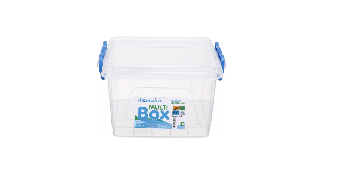 Контейнер для зберігання продуктів Diomedea MultiBox 2,4 л пластик в асортименті